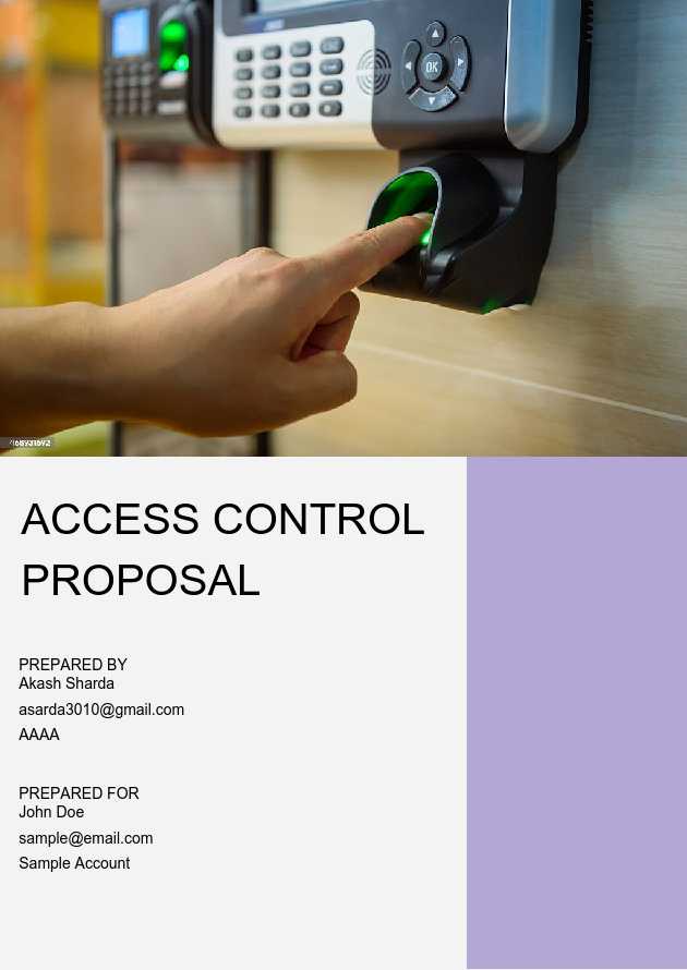 Access Control System Project Plan and Proposal Template