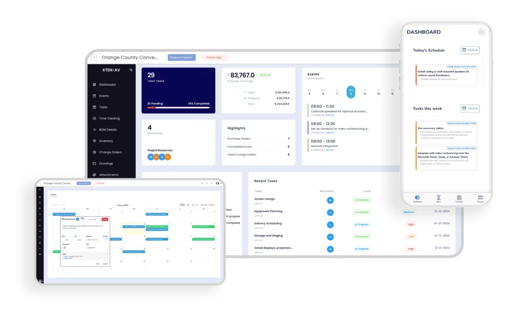 X-Pro Audio Visual AV Project Management Software