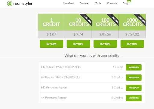 roomstyler pricing