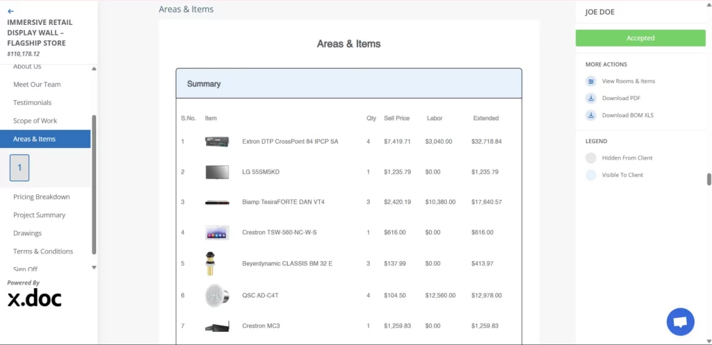 AI Powered Audio Visual Estimation and Quotation Management